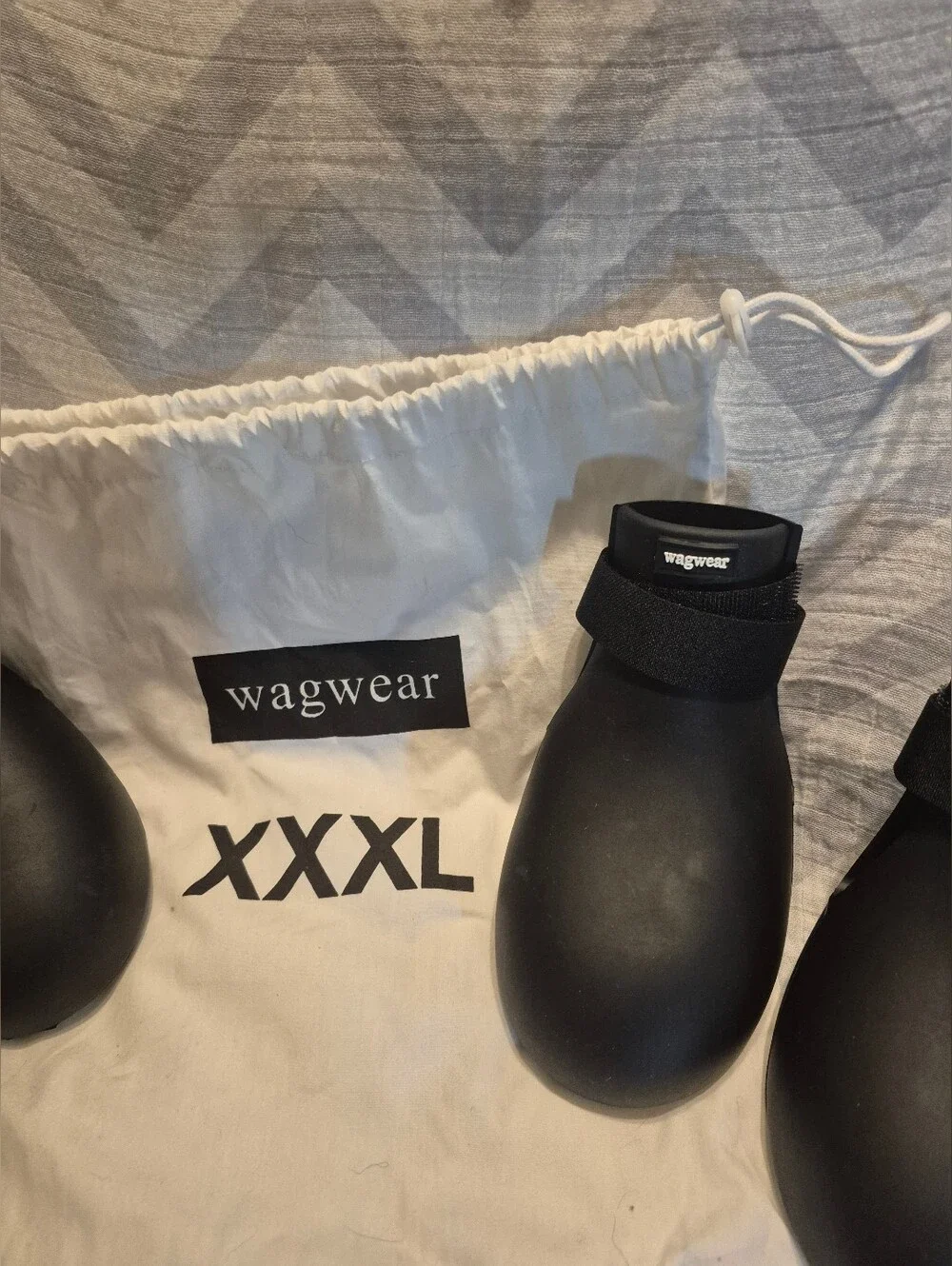 Wagwear XXXL Protective Dog Boots - Black (Set of 4)